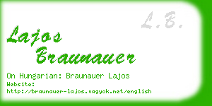 lajos braunauer business card